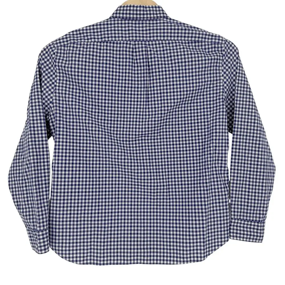 J. Crew Men's Purple & White Check Cotton Casual‎ Shirt Large NWT Men's